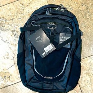 Osprey flare backpack.